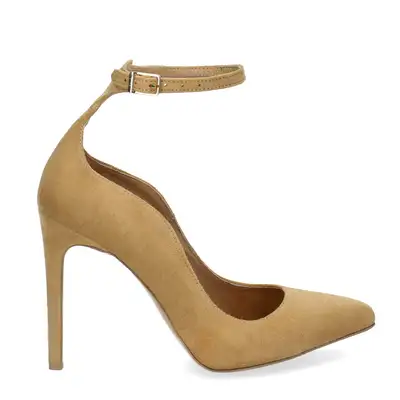 Czółenka brązowe zamszowe