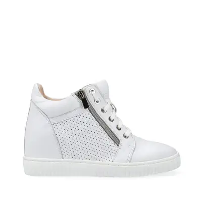 Sneakersy białe na koturnie