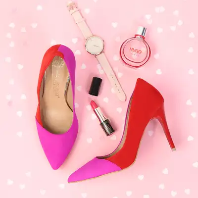 Szpilki czerwono różowe