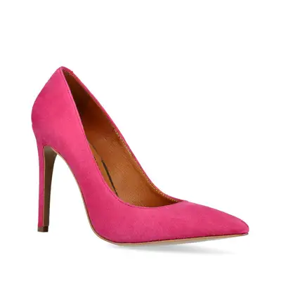 Szpilki różowe zamszowe