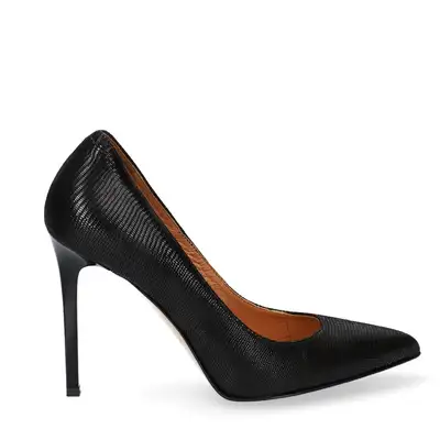 Szpilki czarne we wzory 